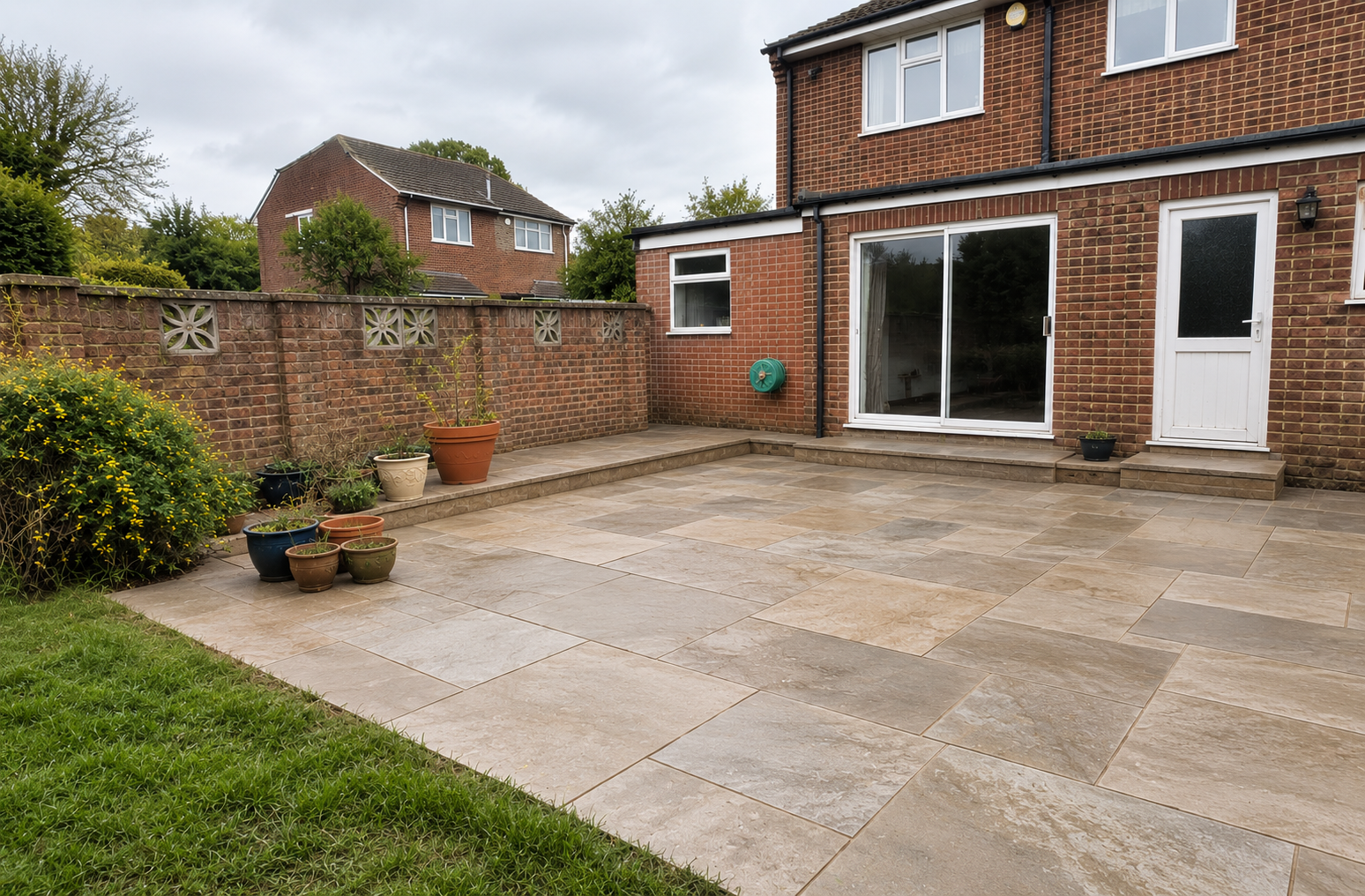 After: Rear Garden Patio Transformation